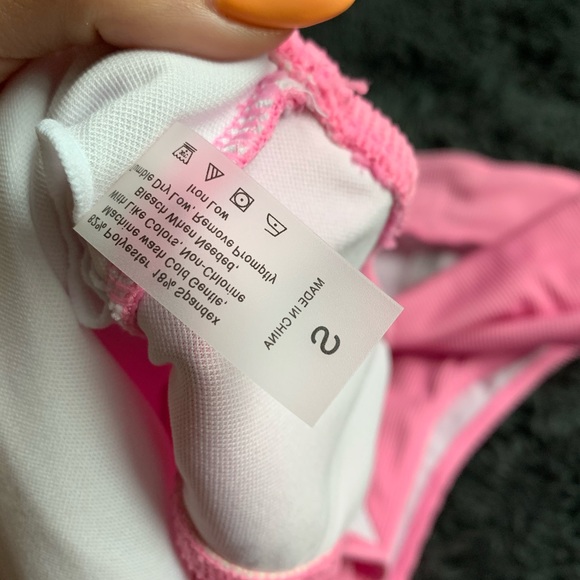 Tube top high waisted ribbed bikini - Picture 3 of 5